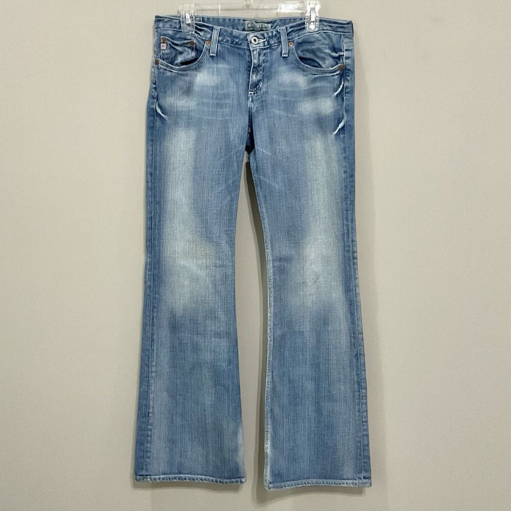 Vintage Big Star Jeans Womens  Sz 32 Long Blue Low Rise Sweet Boot Stretch Denim